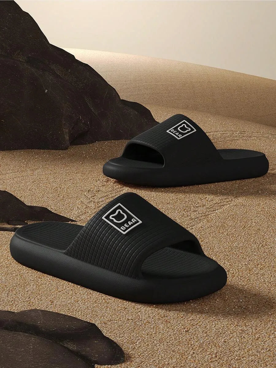 Plus Size 48-49 Men's Summer Outdoor/Indoor Slippers, Waterproof Slip-Resistant EVA Bath House Shower Sandals, Odor-Resistant, Unisex Large Size Home Flat Flip Flops