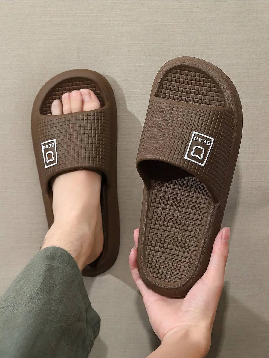 Plus Size 48-49 Men's Summer Outdoor/Indoor Slippers, Waterproof Slip-Resistant EVA Bath House Shower Sandals, Odor-Resistant, Unisex Large Size Home Flat Flip Flops