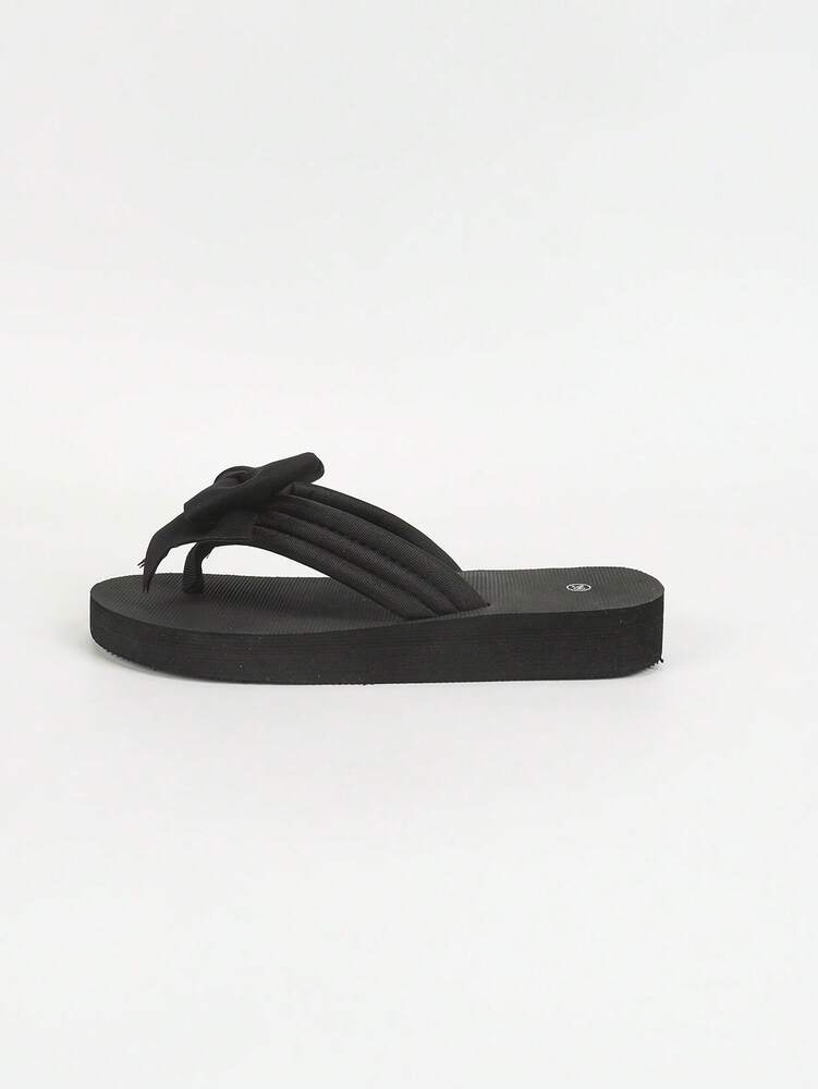 Women's Bow Flip Flops - Comfortable Non-Slip Summer Sandals for Beach, Resort & Daily Wear - Lightweight Outdoor Slippers with Thick Sole - Perfect Vacation Footwear & Casual Style