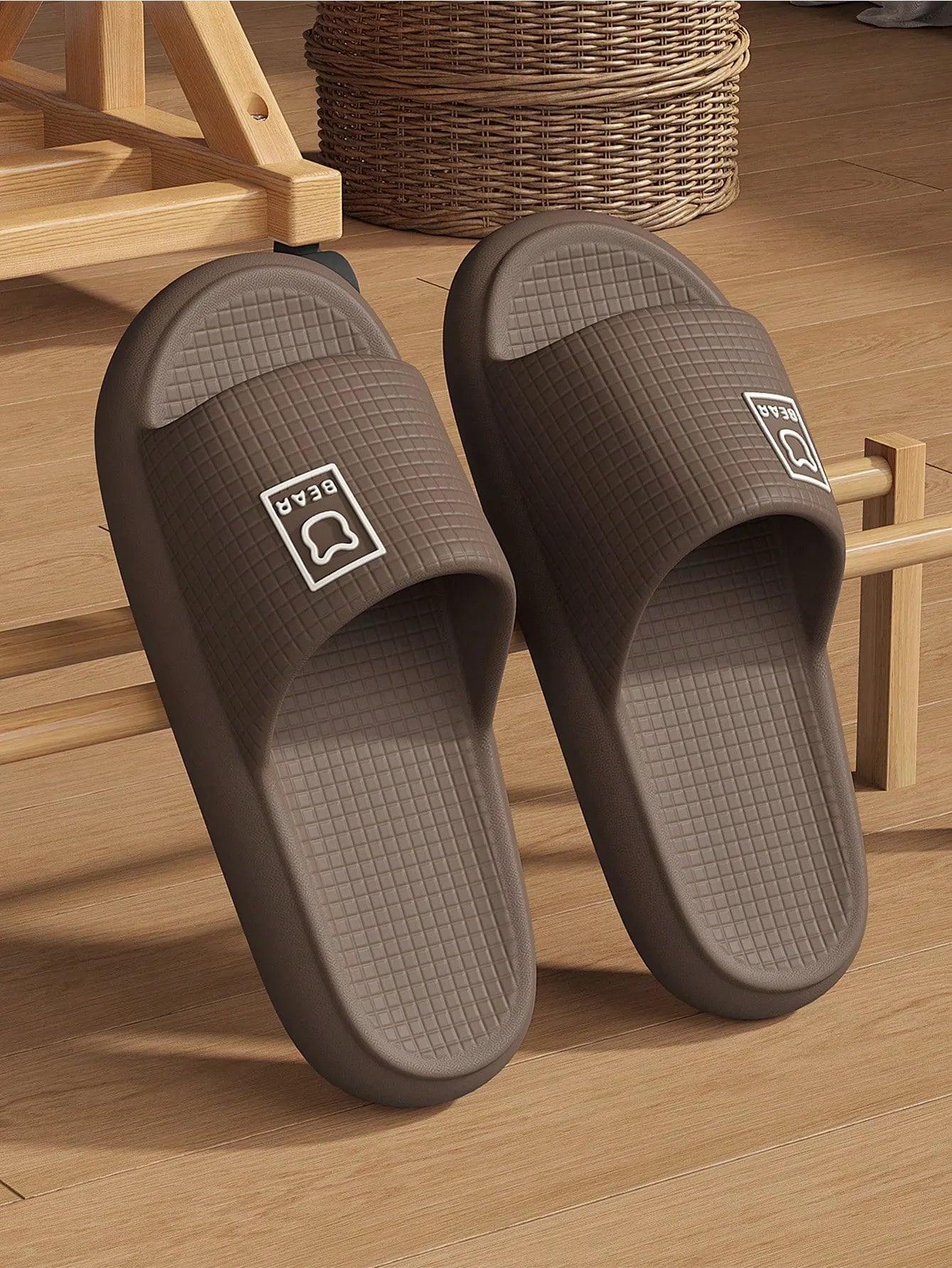 Plus Size 48-49 Men's Summer Outdoor/Indoor Slippers, Waterproof Slip-Resistant EVA Bath House Shower Sandals, Odor-Resistant, Unisex Large Size Home Flat Flip Flops