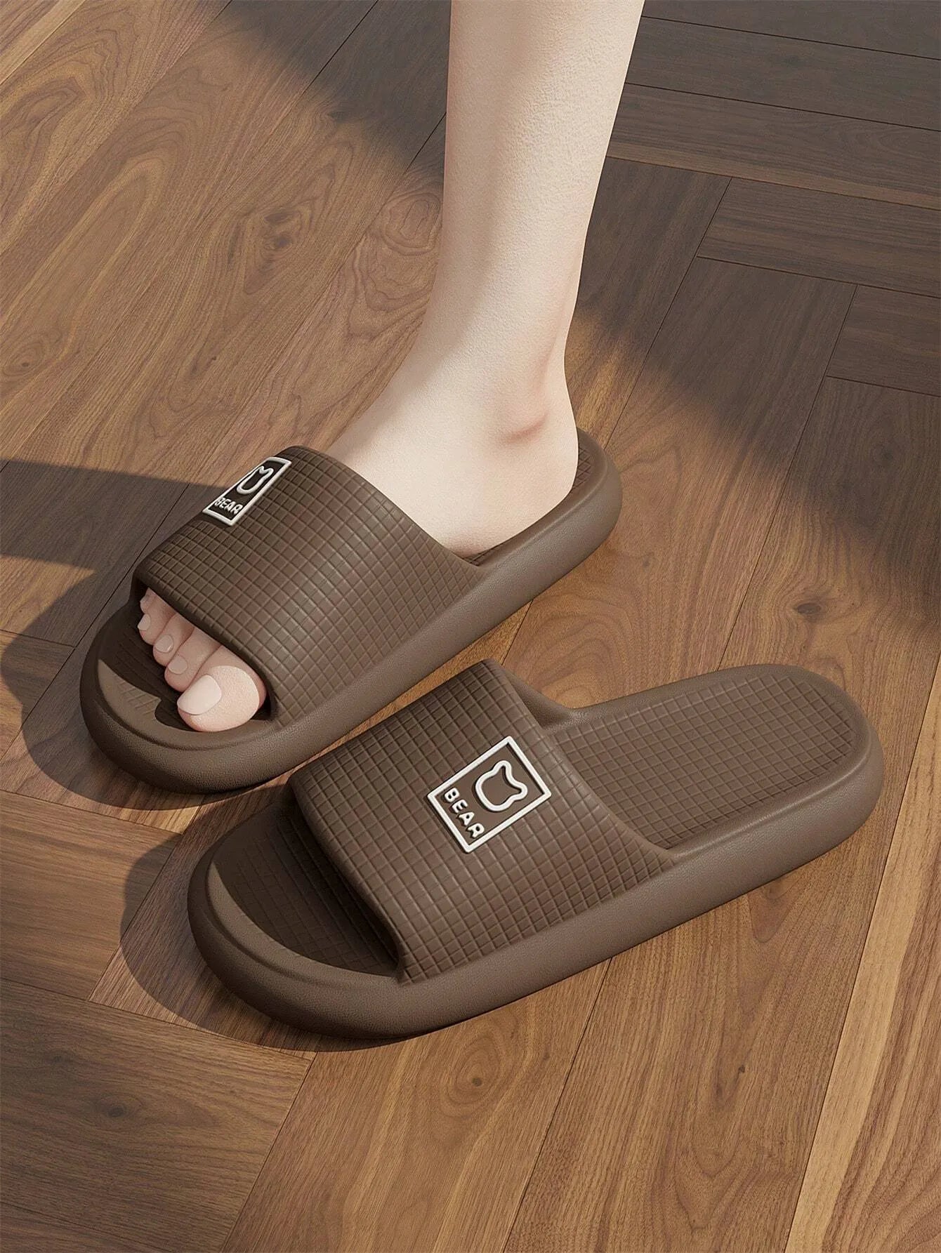 Plus Size 48-49 Men's Summer Outdoor/Indoor Slippers, Waterproof Slip-Resistant EVA Bath House Shower Sandals, Odor-Resistant, Unisex Large Size Home Flat Flip Flops