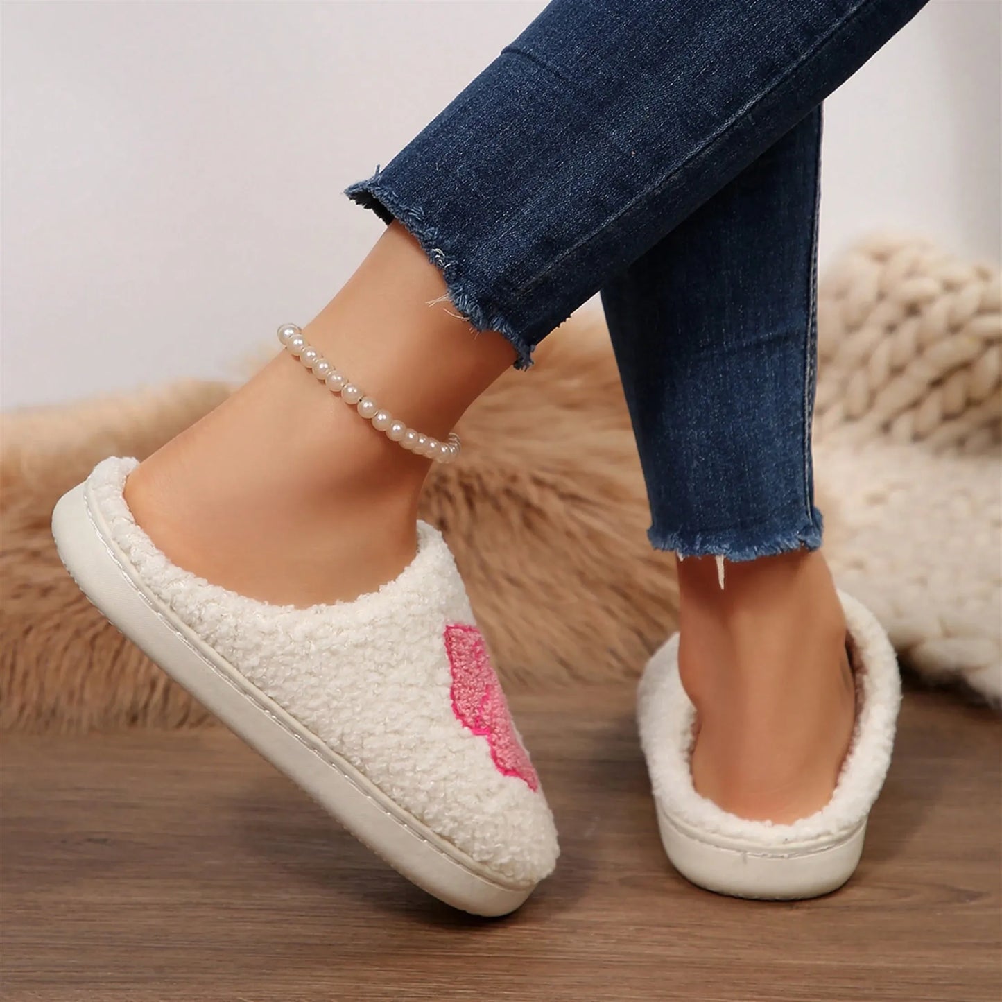 Women's Memory Foam Slippers With Elegant Bow, Cute And Fashionable House Shoes