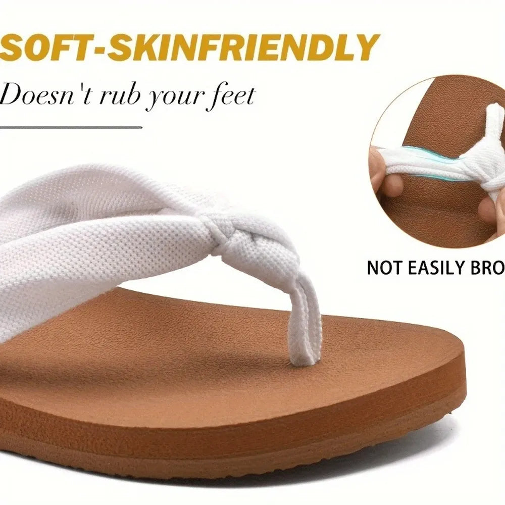 Flip Flops for Women – Yoga Mat Comfortable Summer Beach Walking Thong Cushion Sandals