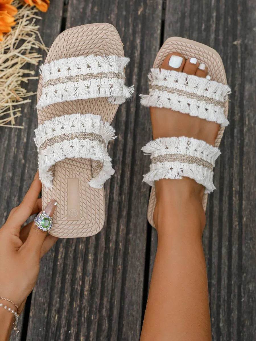 Fashion Elegant Minimalist Design, Retro Style, Classic One-Piece Outdoor Beach Anti-Slip Sandals, Spring/Summer