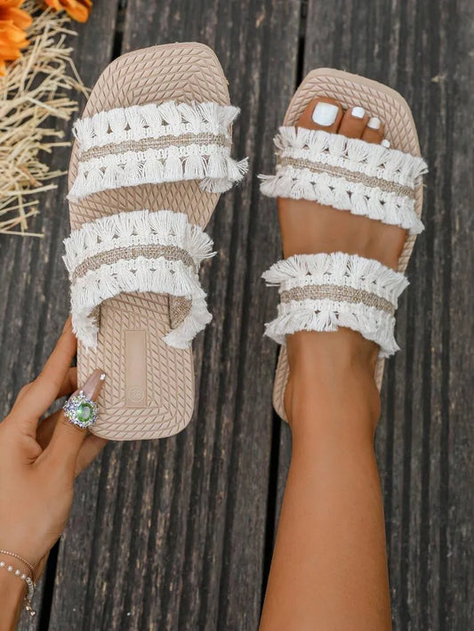 Fashion Elegant Minimalist Design, Retro Style, Classic One-Piece Outdoor Beach Anti-Slip Sandals, Spring/Summer