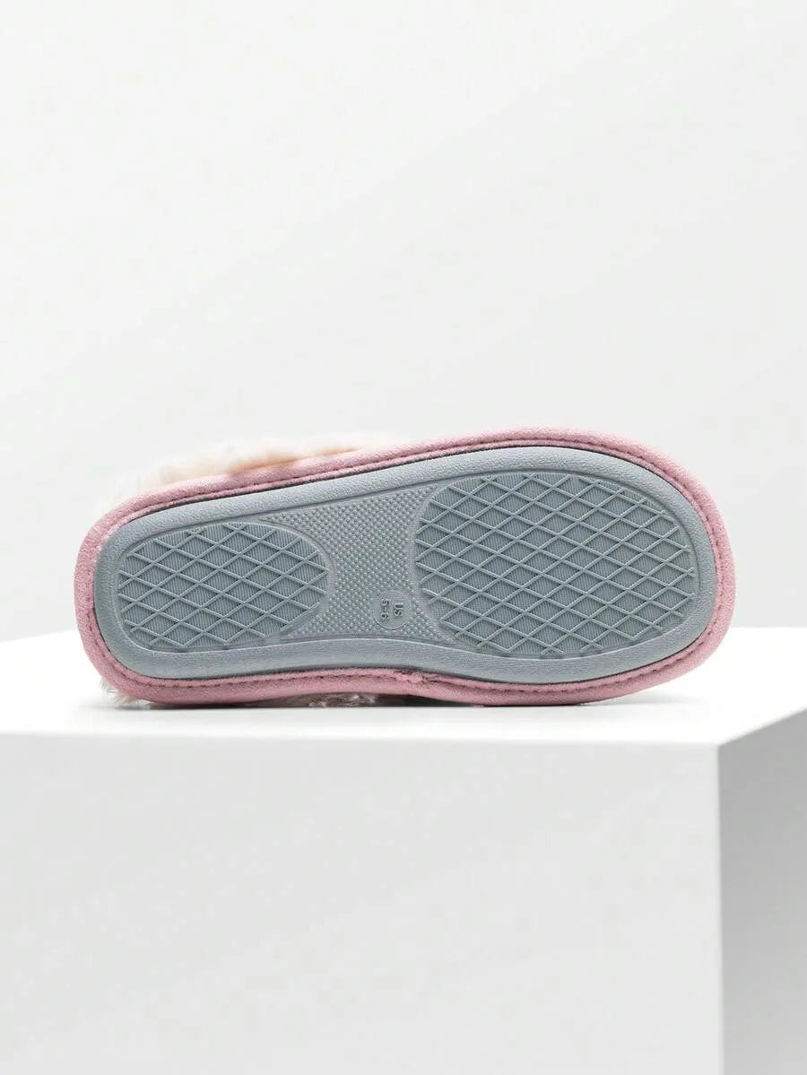 Women Furry Slippers Fluffy Soft Warm Slip On House Slippers Non-Slip Cozy Plush Indoor Outdoor Winter Fuzzy Lined Slippers