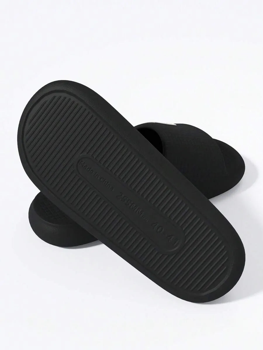 Plus Size 48-49 Men's Summer Outdoor/Indoor Slippers, Waterproof Slip-Resistant EVA Bath House Shower Sandals, Odor-Resistant, Unisex Large Size Home Flat Flip Flops