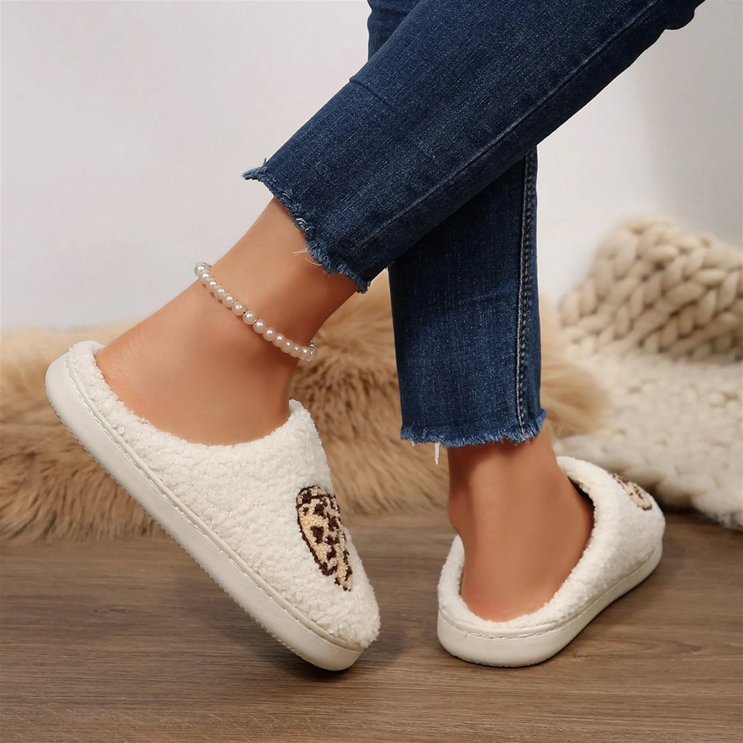 Women's Memory Foam Slippers With Elegant Bow, Cute And Fashionable House Shoes