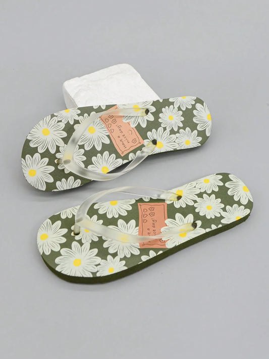 New Flip Flops For Women, Fashion Versatile EVA Non-Slip Soft Comfortable Lightweight Casual Vacation Beach Cushioned Slippers