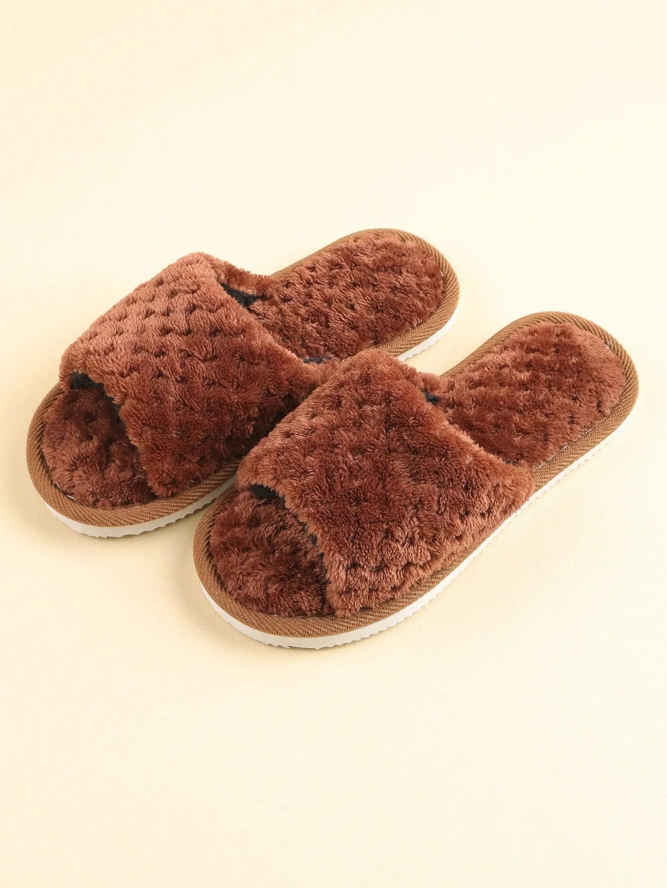 Women’s Soft Plush Slip-On Slippers, Comfortable & Warm Indoor Thermal Lined House Mules, Suitable For Spring, Autumn & Winter