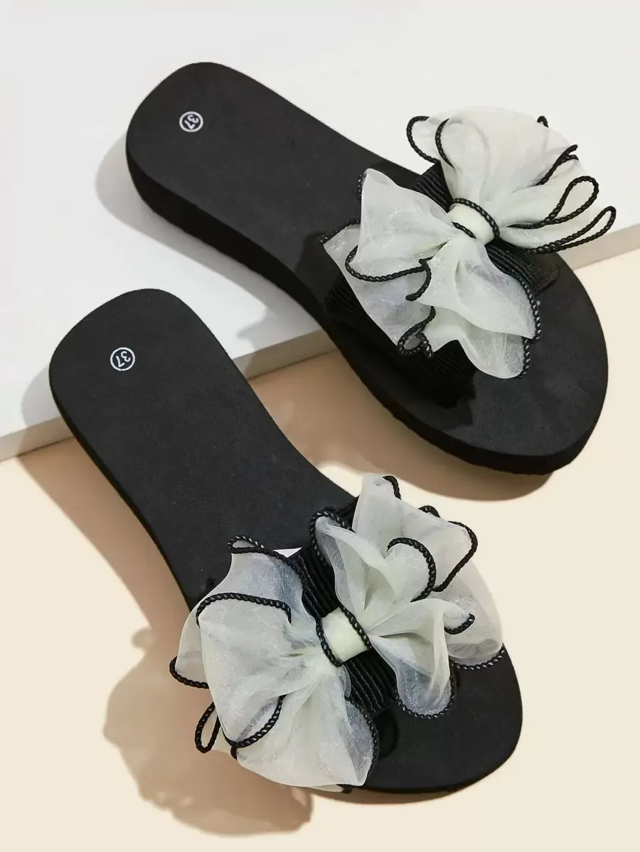 Women's Minimalist Platform Slippers, Lightweight Open Toe Non Slip Slides Shoes, Indoor & Outdoor Slippers