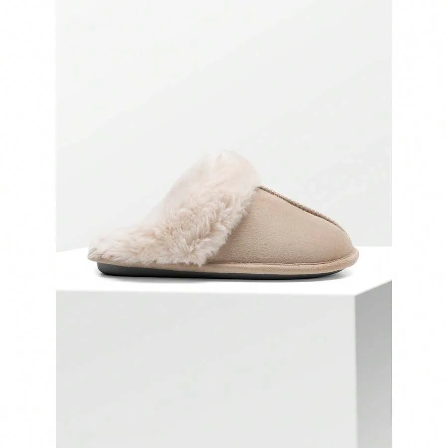 Women Furry Slippers Fluffy Soft Warm Slip On House Slippers Non-Slip Cozy Plush Indoor Outdoor Winter Fuzzy Lined Slippers