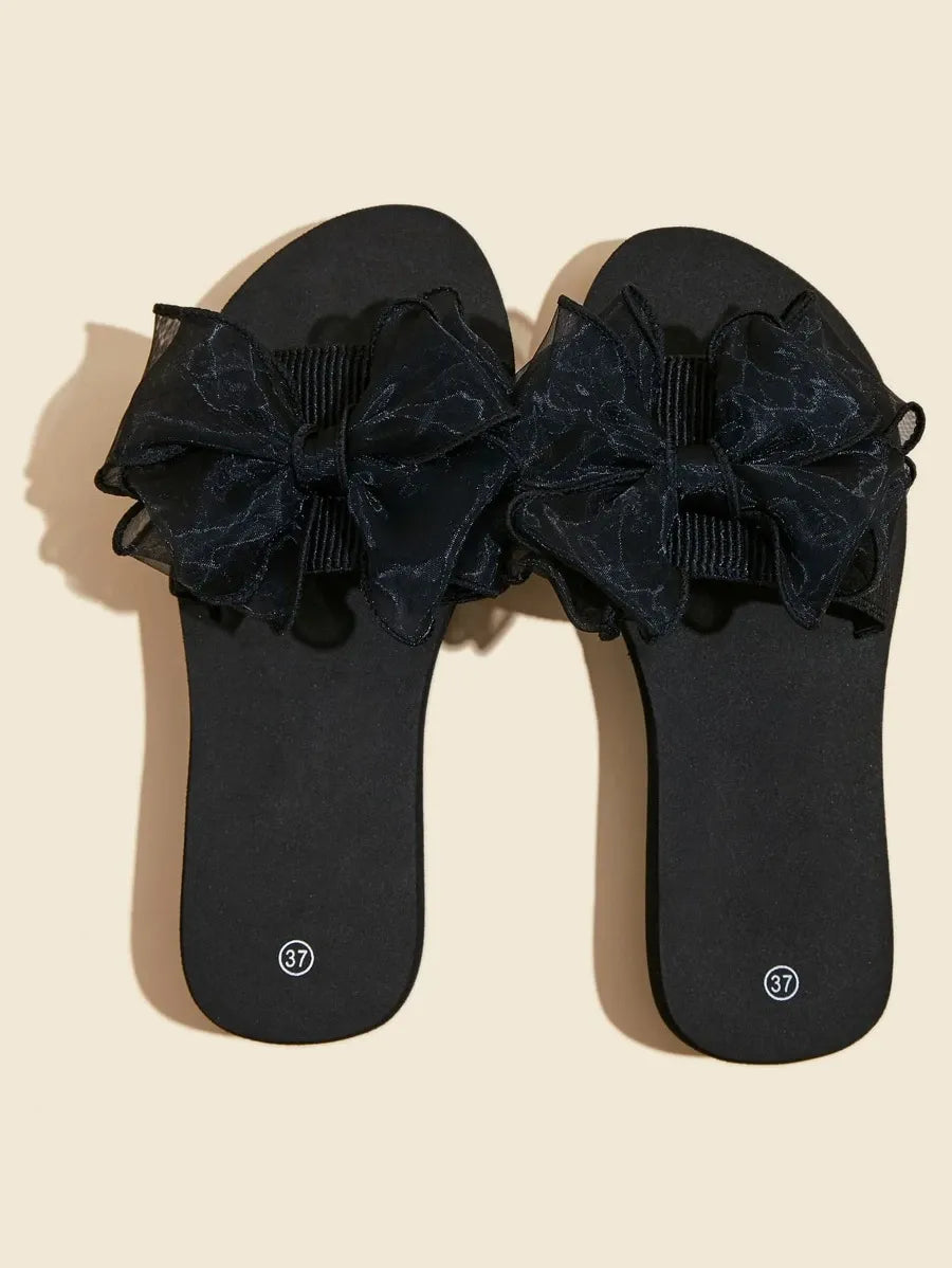 Women's Minimalist Platform Slippers, Lightweight Open Toe Non Slip Slides Shoes, Indoor & Outdoor Slippers