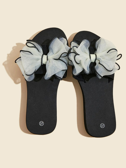 Women's Minimalist Platform Slippers, Lightweight Open Toe Non Slip Slides Shoes, Indoor & Outdoor Slippers