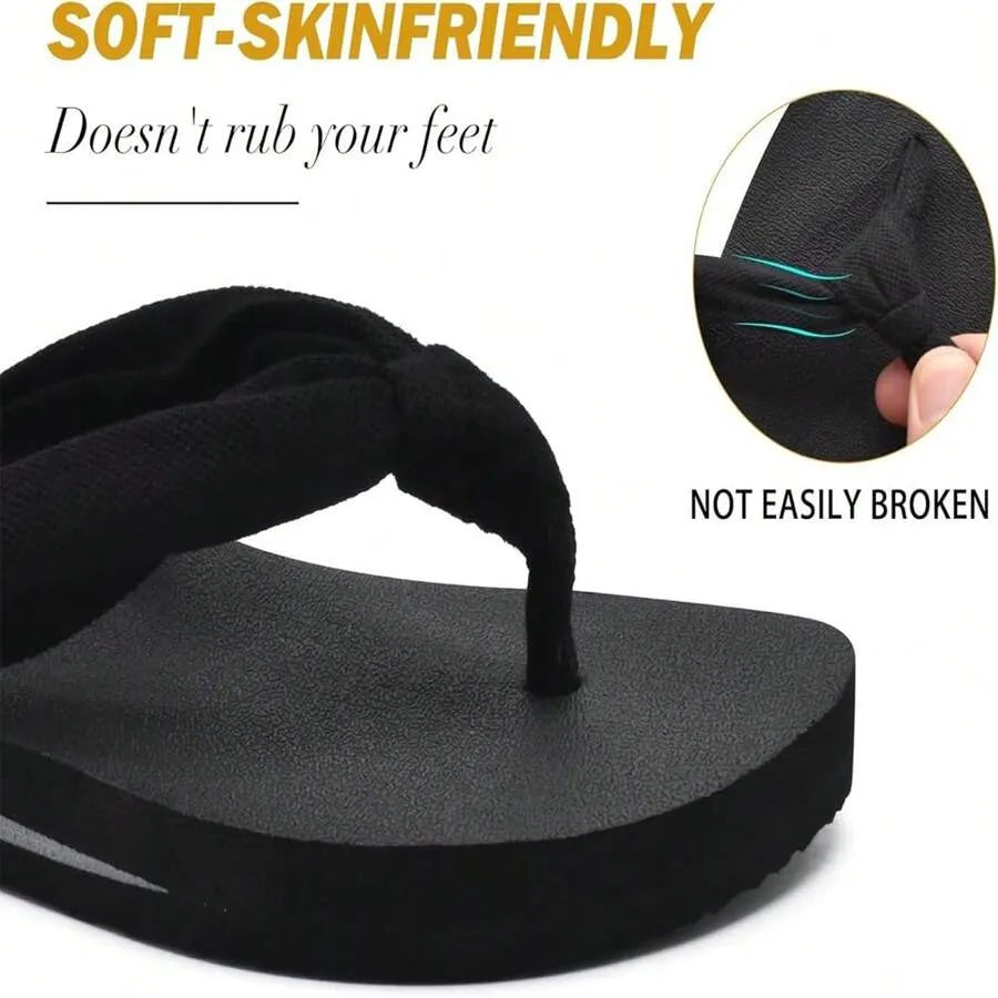 Flip Flops for Women – Yoga Mat Comfortable Summer Beach Walking Thong Cushion Sandals